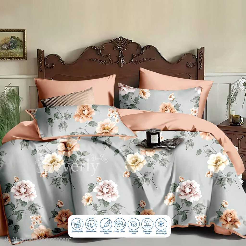 SPREI SET Katun CVC - Motif Yolanda - Ukuran 100x200 / 120x200 / 160x200 / 180x200 / 200x200