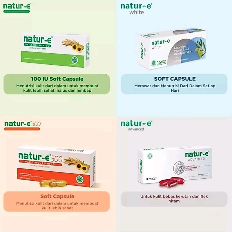 Natur E Kapsul | Natur E White | Natur E Active Beauty | Natur E Daily Nourishing