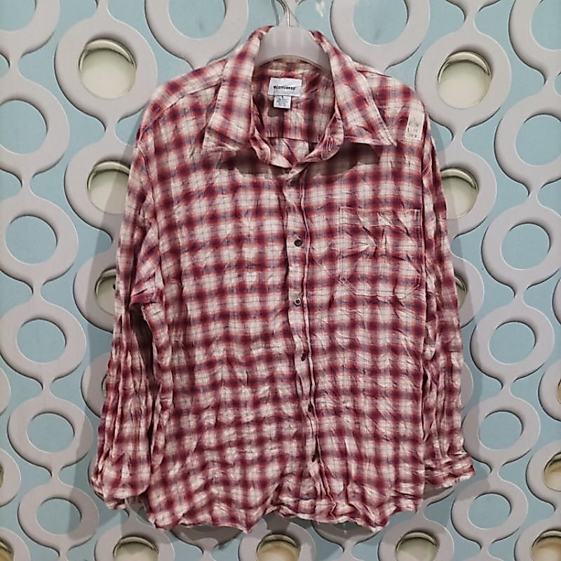 KEMEJA FLANNEL PRIA SECOND CONVERSE ORIGINAL SIZE 3L NZ034