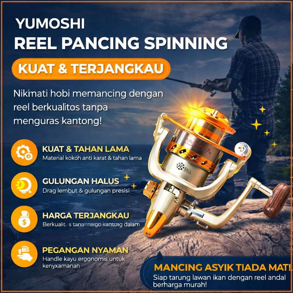 YUMOSHI REELSKING Reel Pancing Spinning Fishing Reel 4.1:1 9000 - EF9000