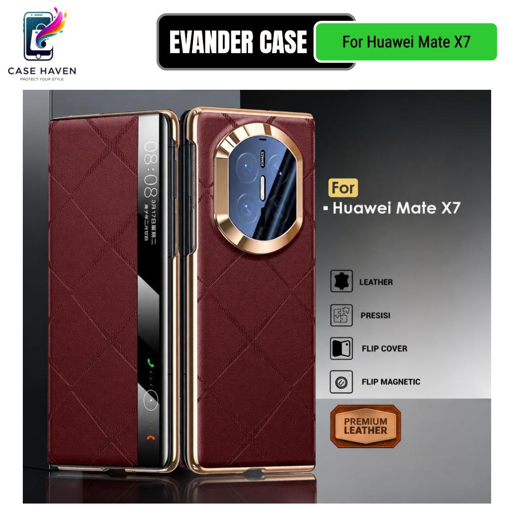 Flip Case Premium For Huawei Mate X7 Evander Flip Case  Casing Untuk Huawei Mate X7 Ac