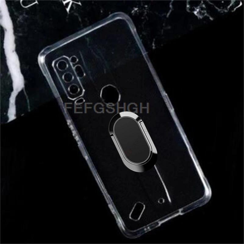 For Ulefone Armor 10 5G 6.67" Armor 10 5G Back Ring Holder Bracket Phone Cover TPU Soft Silicone Cas