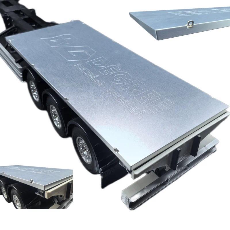 Metal Flatbed Trailer for Tamiya 1/14 RC Truck Tamiya 56330 1/14 40-Foot Container -Trailer Upgrade 