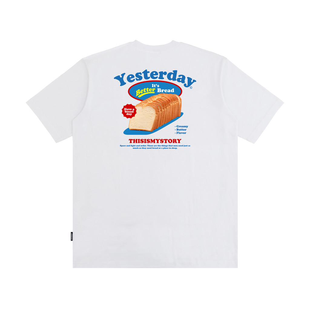 Yesterday – Baju Kaos Distro Pria Original T-Shirt Pria Cowok Keren Putih Bread