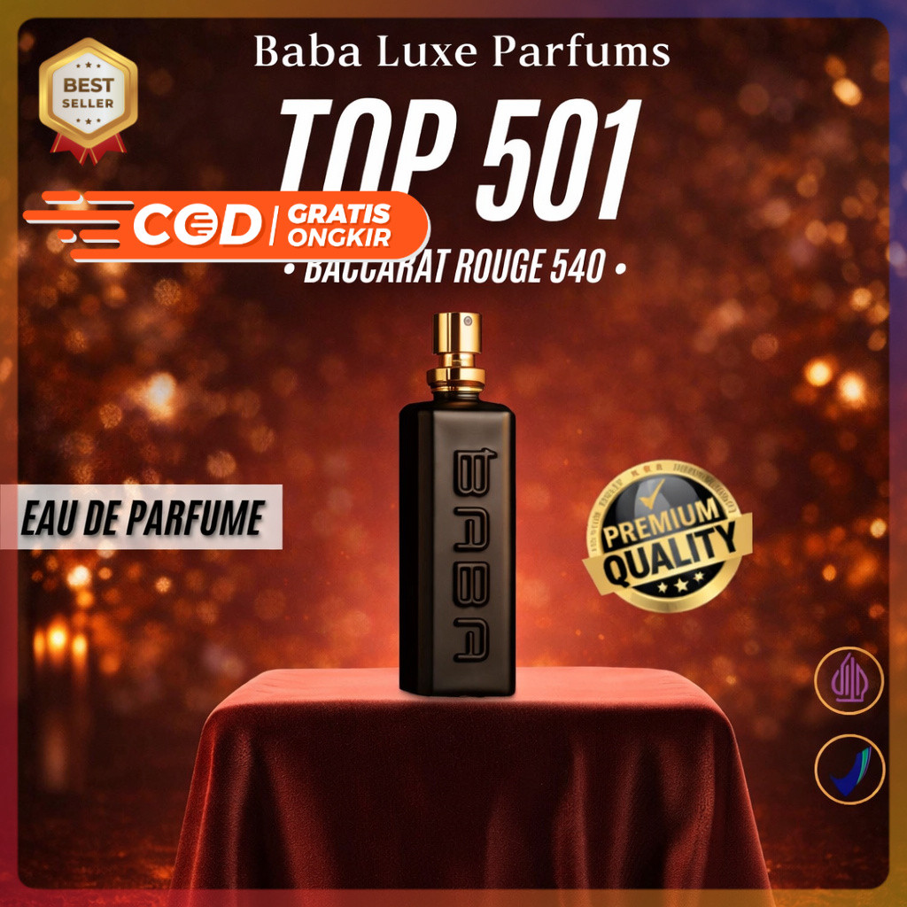 Parfum Baccarat Rouge 540 Premium Tahan Lama | Baba Parfum Aroma Mewah Viral | Parfum Pria Wanita Un