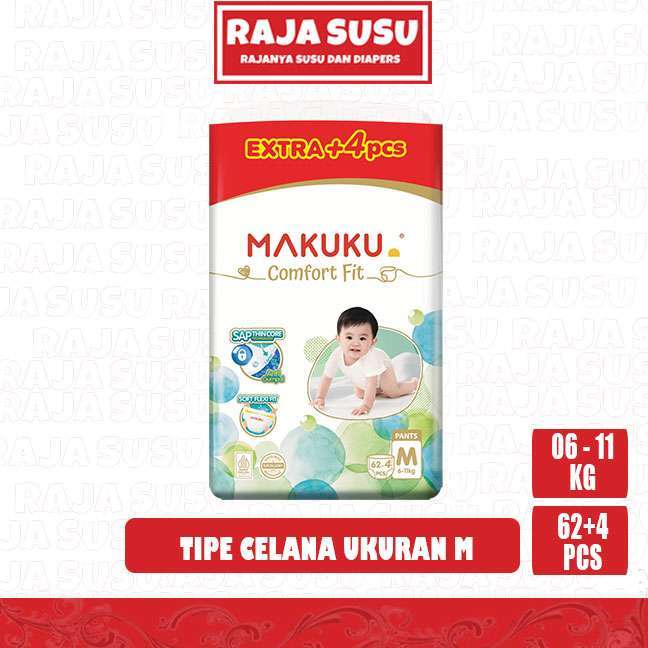 MAKUKU AIR DIAPERS COMFORT FIT PANTS M62+4 - RAJA SUSU