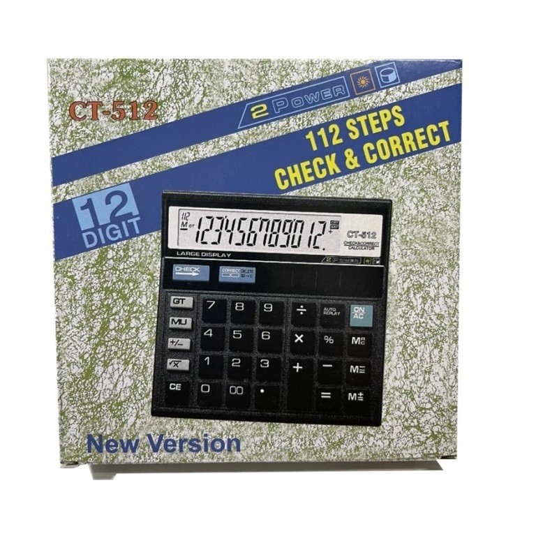 KALKULATOR JUMBO BESAR 12 DIGIT check calculator ct 512 dagang besar   668