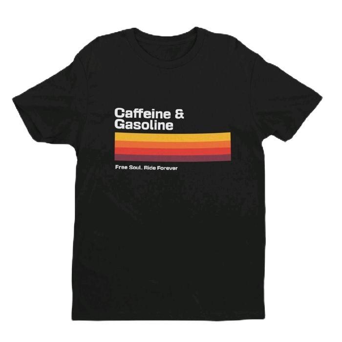 Kaos Retro Vintage Caffeine Gasoline Motorcycle Unisex T-Shirt Racing - S