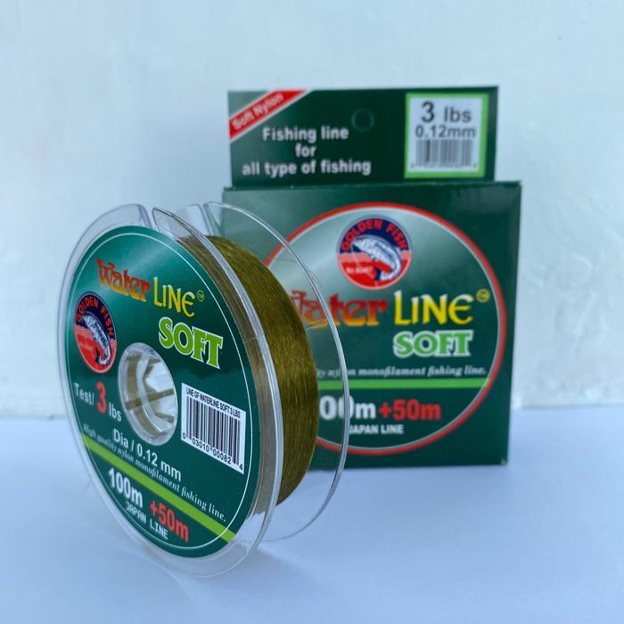 Promo SENAR PANCING WATER LINE SOFT GOLDEN FISH 100+50M NYLON MONOFILAMENT - 0.37mm Terlaris