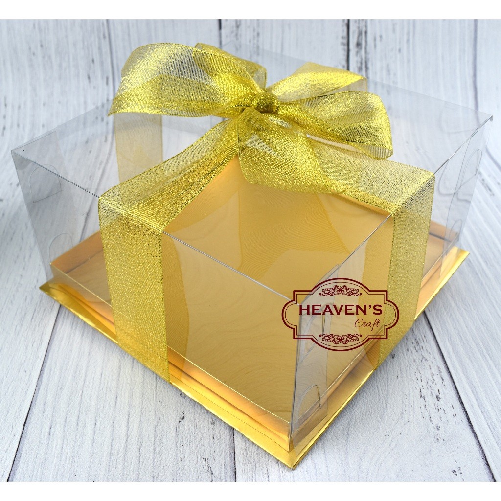 Box Kue/Tart/Mika/Pudding 22x22x15cm Desain Menarik