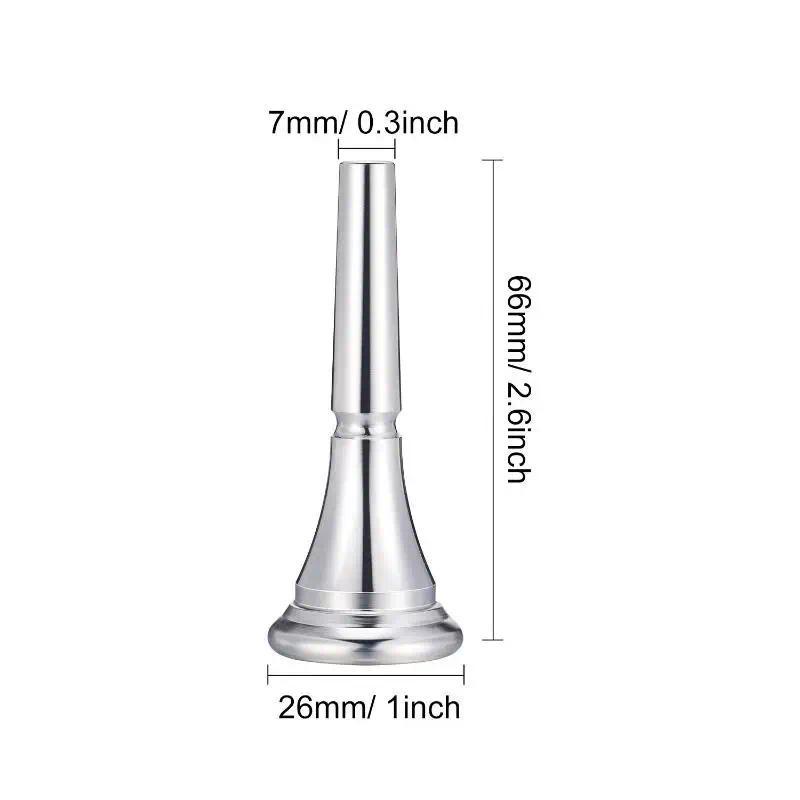 New 1 PCS Professional Gold Silver Plated French Horn Mouthpiece Metal Brass French Horn Musical tru