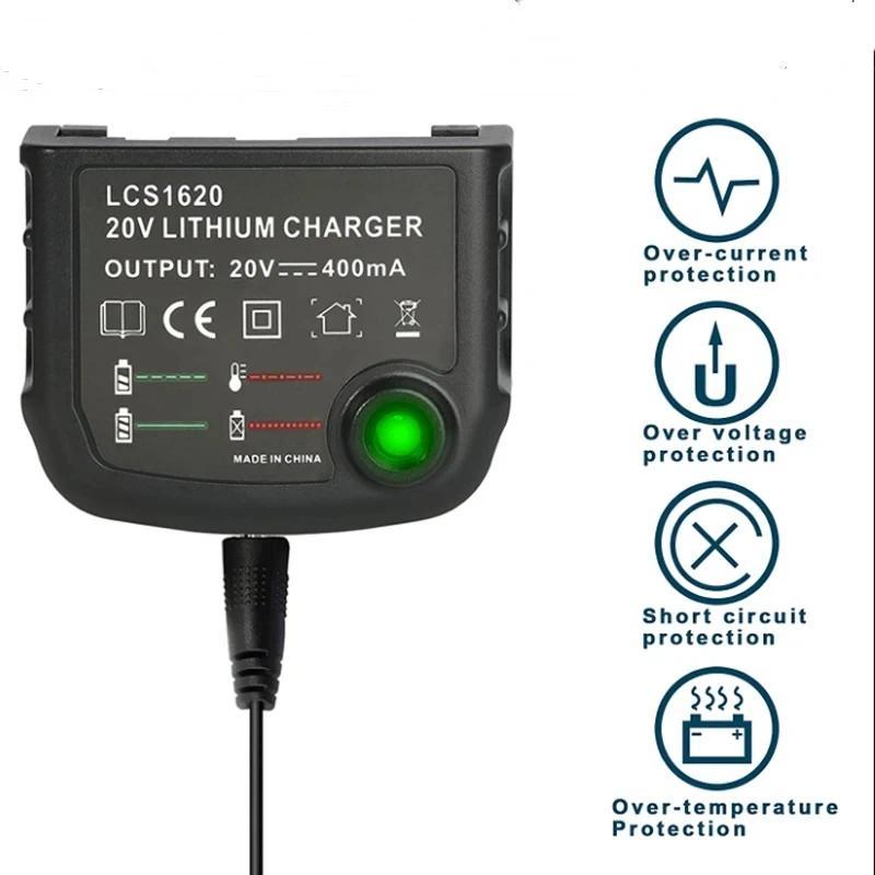 Lithium Battery Charger For Black&Decker 108V 144V 18V 20V Serise LBXR20 Electric Drill Screwdriver 