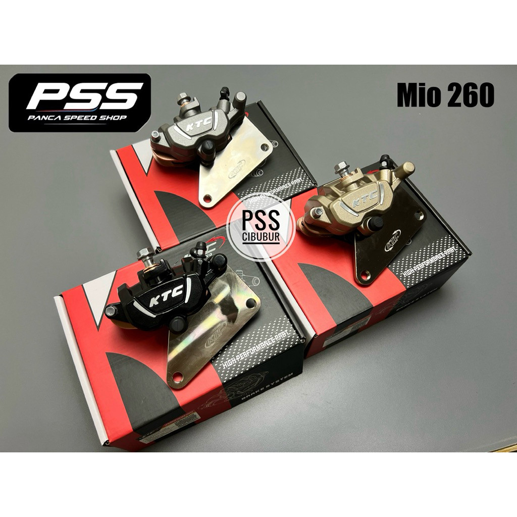 Kaliper KTC 2 Piston Mio Smile Mio Soul Karbu UK 260 MM Caliper KTC Racing HYLOZ