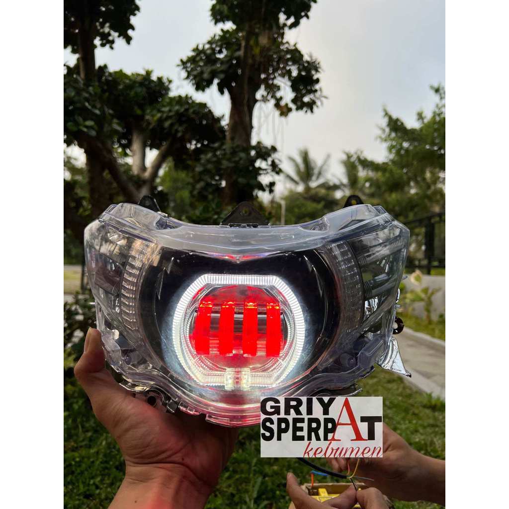 LAMPU DEPAN YAMAHA MIO M3 BILED BILLED PROJIE LED