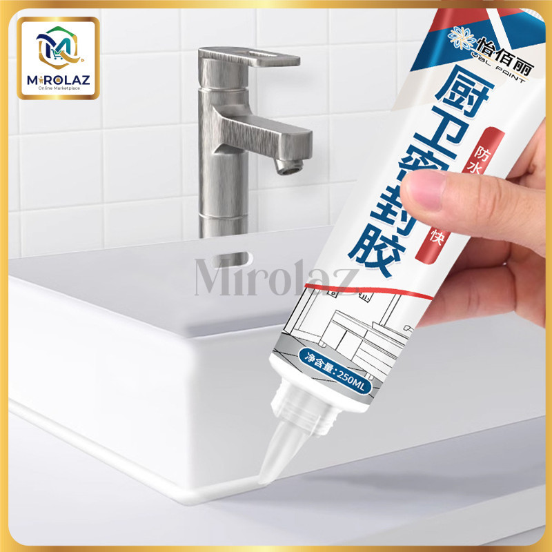 150g / 250ml Sealant Silicone Lem Putih Anti Jamur Waterproof Lem Pembatas Air Wastafel & Toilet Ant
