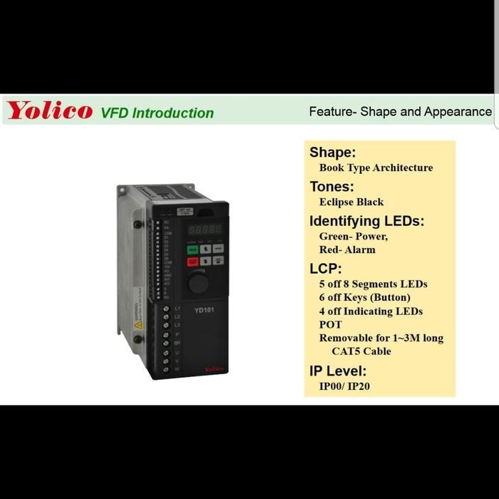 INVERTER YOLICO TAIWAN 2.2KW 2,2KW YD101-02P2-T2S