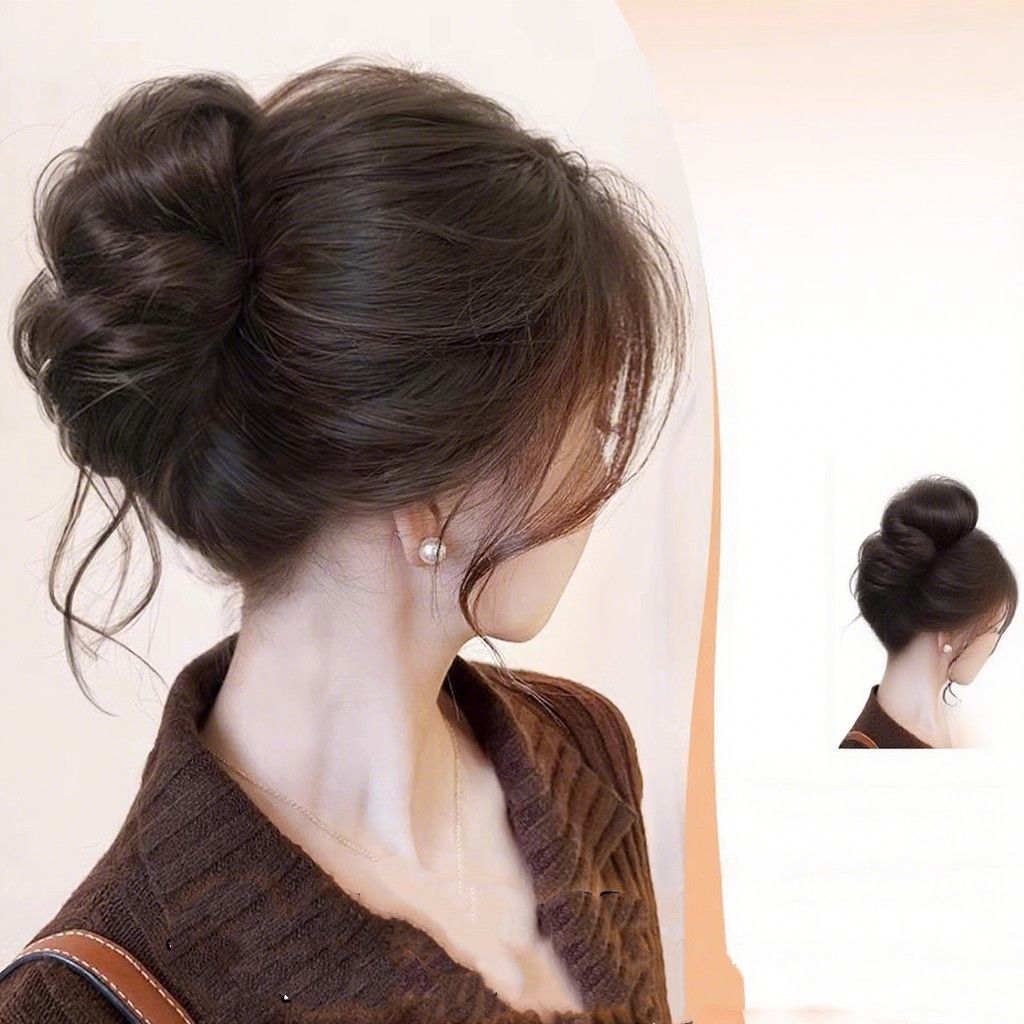 Capit Ekor Kuda Pendek Hairclip Rambut Palsu Wanita Ponytail Sanggul Lurus Bagian Pendek Jepit Rambu