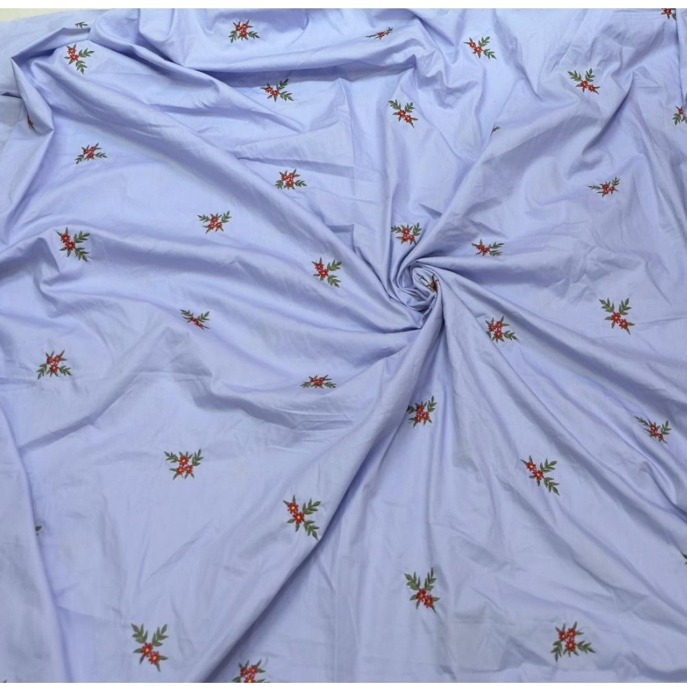 Kain bahan katun bordir twill jepang premium / Kain katun bordir twill jepang original import