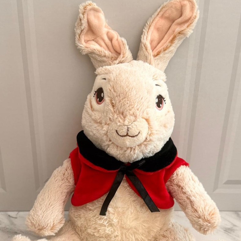 Boneka Plushie Flopsy Bunny Peter Rabbit Cap Kaki Peter Rabbit