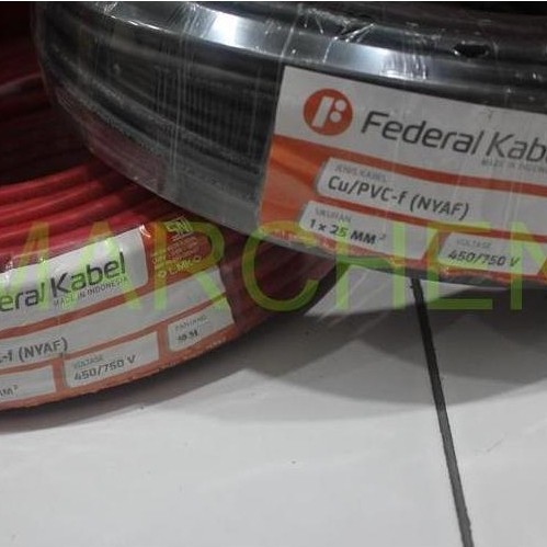 TERBARU - KABEL NYAF 1 X 25 1X25mm 25mm FEDERAL SERABUT