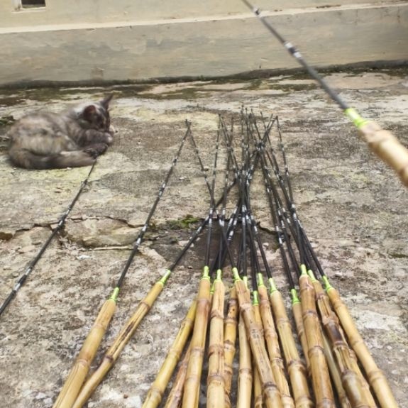 joran pancing fiber gagang bambu cendani panjang 95cm