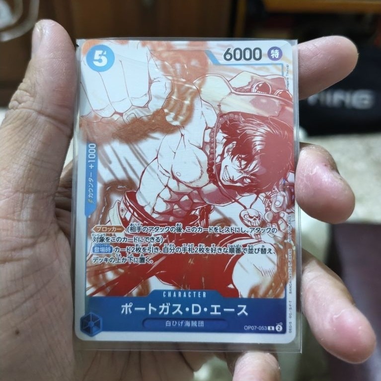 kartu one piece promo OP07-053 Portgas.D.Ace