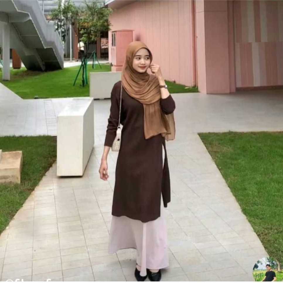 PREMIUM Hv Zanna Atasan Wanita Tunik Rajut | Tunik Knit | Atasan Wanita | Baju Tunik kekinian