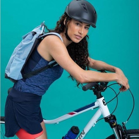 Decathlon Btwin 100 Helm Bersepeda Kota Hitam - 8524063 Original Dan Terpercaya