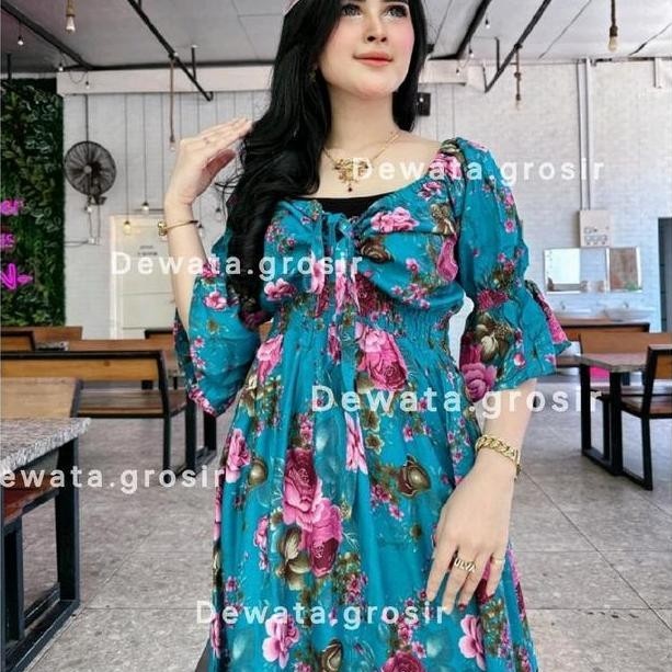 HARGA PRODUK DRESS ANDINI SERUT JUMBO MOTIF BUNGA HARGA PRODUK