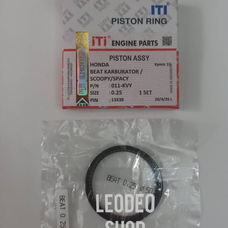 RING PISTON BEAT KARBU SCOOPY SPACY KARBU KVY ITI RING SEHER