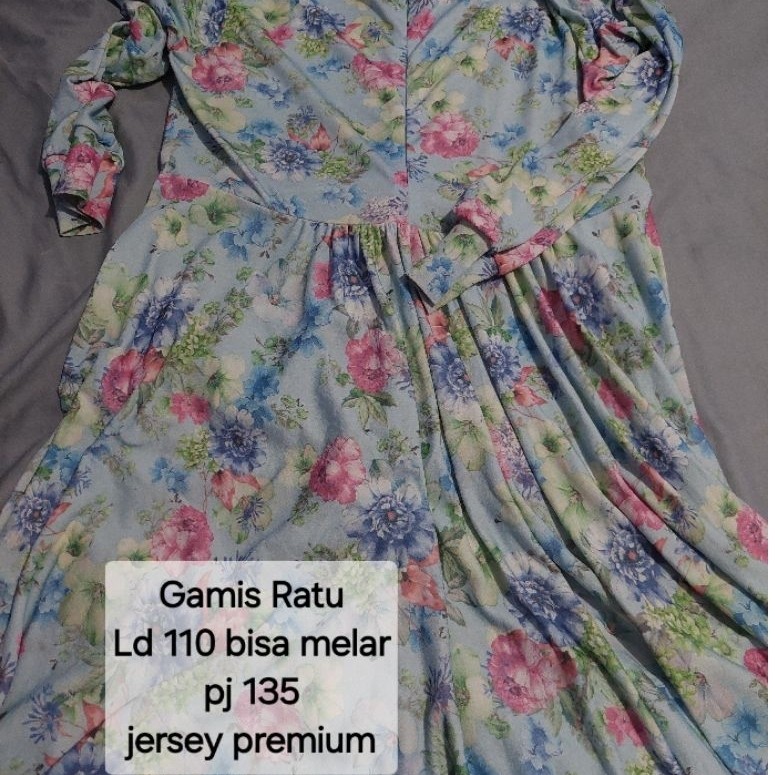 PL Gamis Ratu bunga like new no minus muat BB 70 Ld 110 pj 135