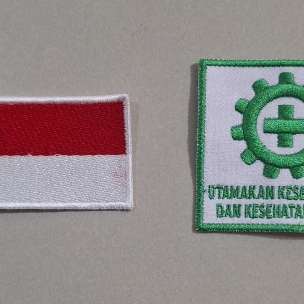 Bordir bendera safety first/logo bendera/logo safety