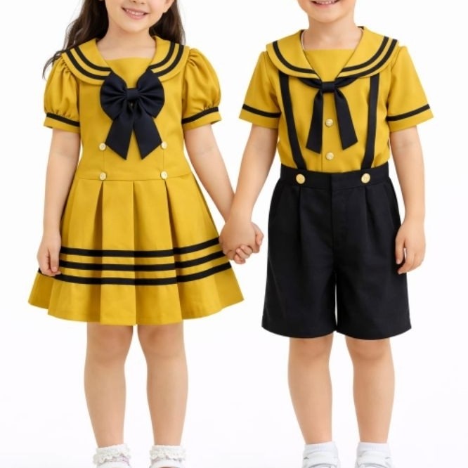 BAJUANAKUNIK / KOSTUM SAILOR / BAJU PELAUT ANAK / DRESS ANAK / DRESS SAILOR / KOSTUM KARNAVAL / KOST