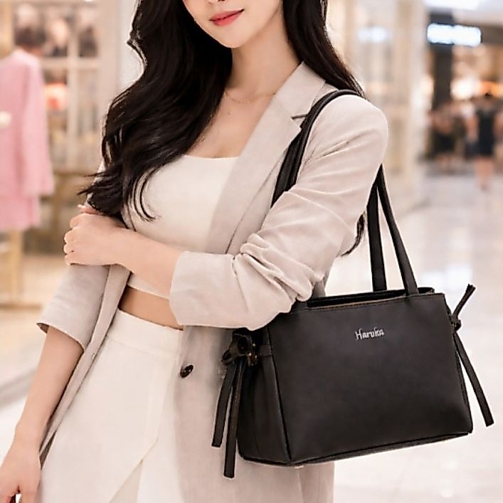 Cuci Gudang Ameena Haruka Bag Tas Tote Shoulder Bag Hand Bag Simple Elegance Look Korean Style Edisi