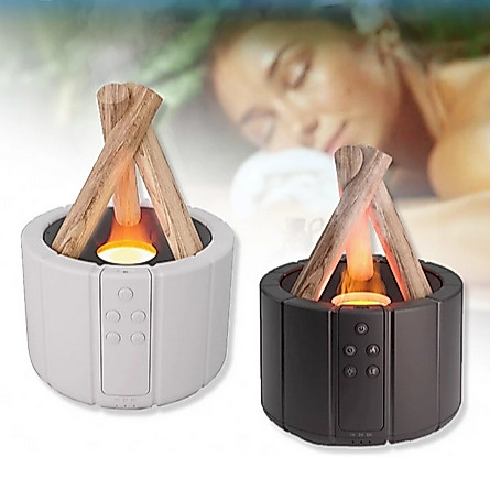 Diffuser Humidifier Bonfire 250ml Air Humidifier Aromatherapy Api Unggun LED USB