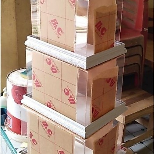 set kotak hantaran akrilik bening, akrilik saja