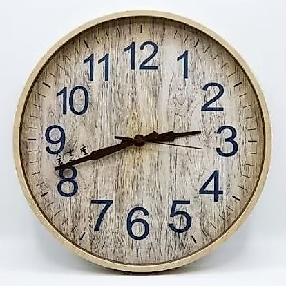 Jam Dinding Kayu Bulat Besar