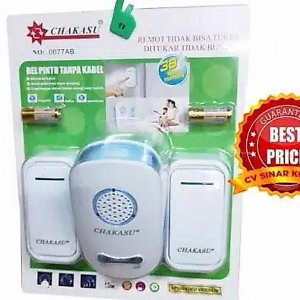 Termurah Bel Pintu Rumah Wireless 2 Tombol Chakasu Bel Wireless Bel 2 Remot