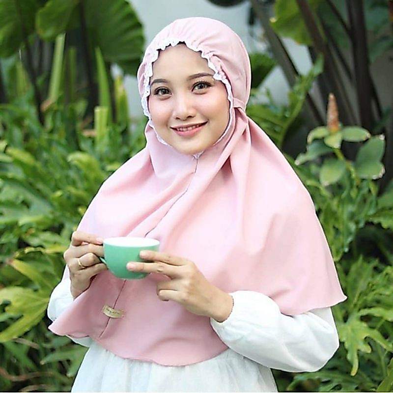 HIJAB KERUT RENDA WAJAH JUMBO