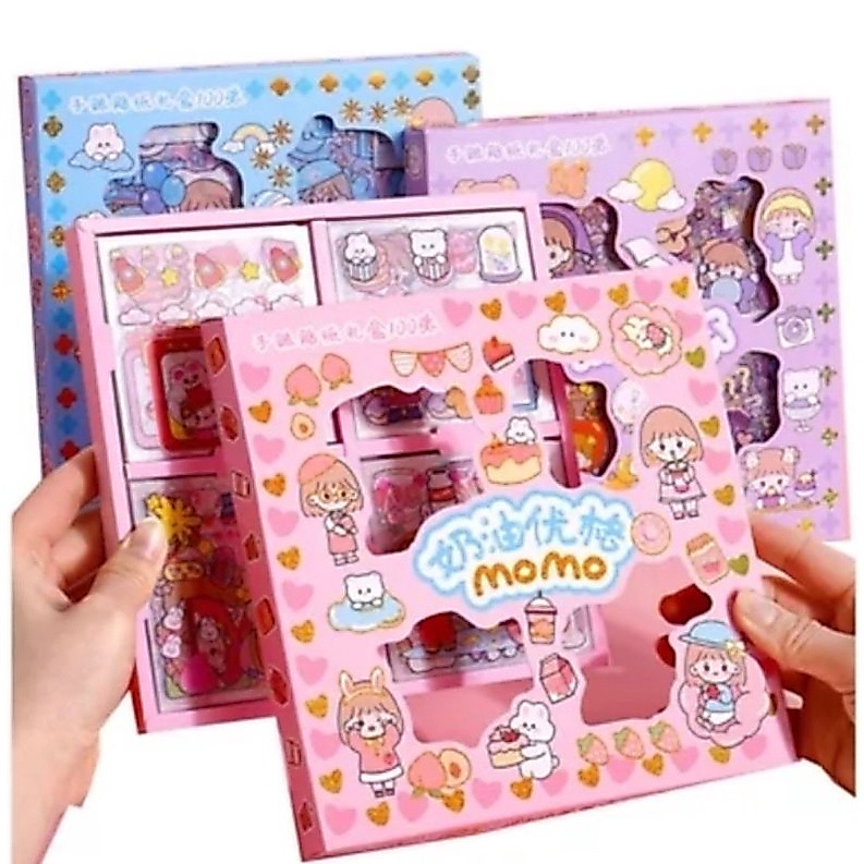 [ 100 PCS ] STICKER AESTHETIC MOMO / STICKER MOMO TUMBLER CASE HP JOURNAL