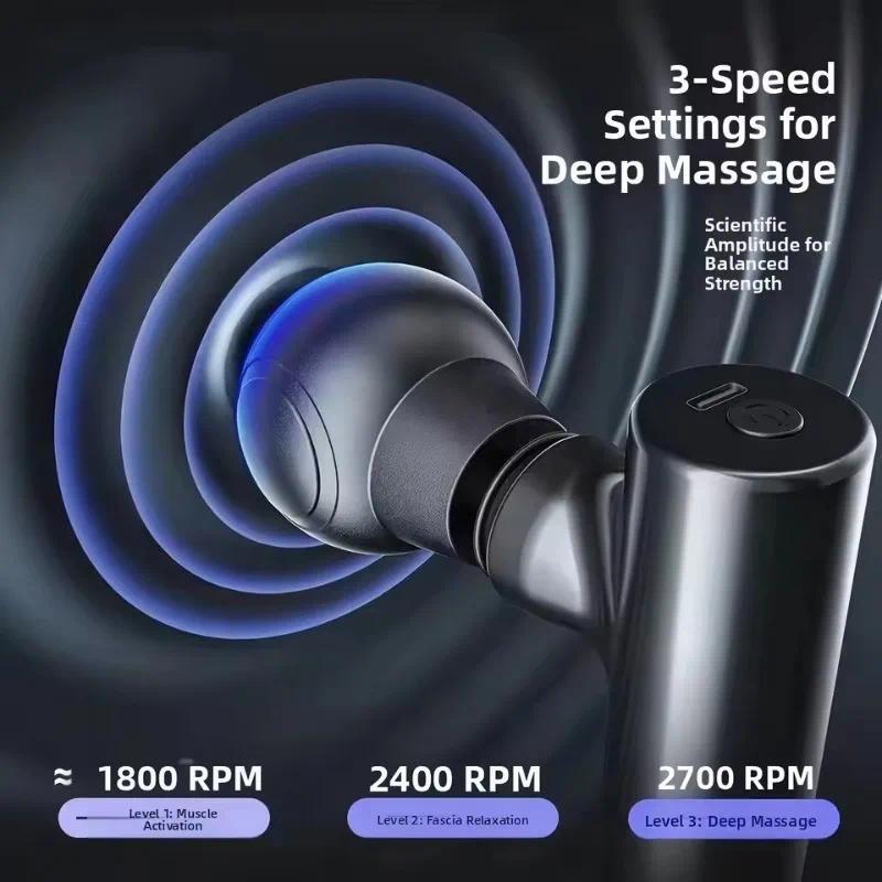 Mini Handheld Vibration Massage Gun Women's Portable Muscle Relaxation Electric Massager FitnessVibr