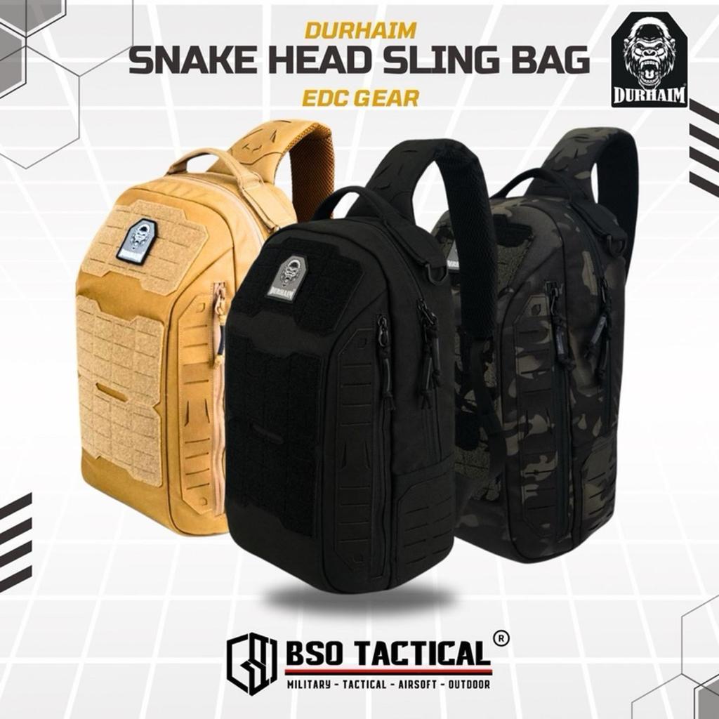 Tas Tactical Sling Bag Durhaim Snake Head Outdoor Daily EDC     Berkualitas