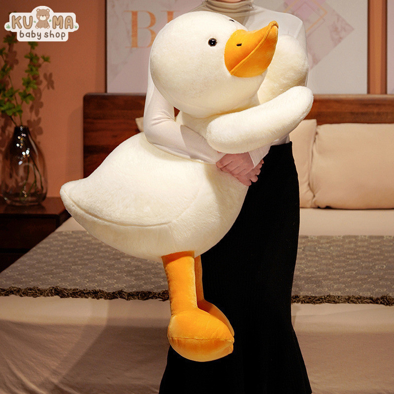 Kuma BOneka Boneka bebek lucu berbahan plush, ukuran besar, mainan bebek berbahan plush, bantal temp