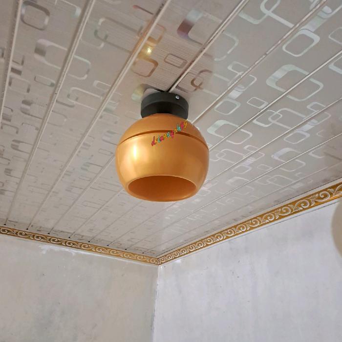 Kap Lampu Bulat Plafon Lampu Hias Atap / Langit-langit Gold Hitam Putih Plastik - Gold