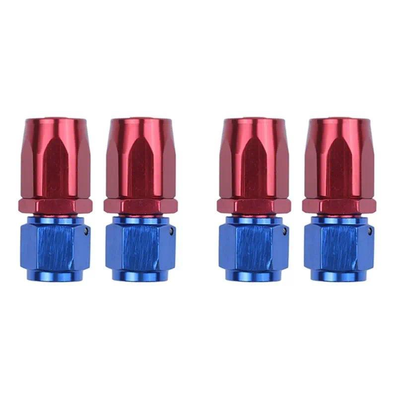 4 Pcs STRAIGHT Turbo Oil Feed Hose Fitting:AN6 8Mm
