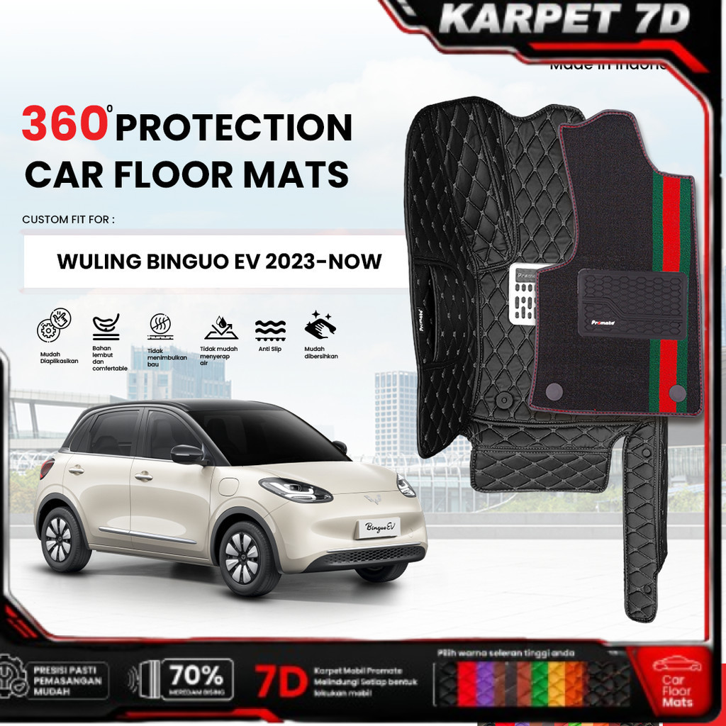 Karpet Mobil Wuling Binguo EV 2023-N0W PROMATE LUXURY 7D CAR MAT