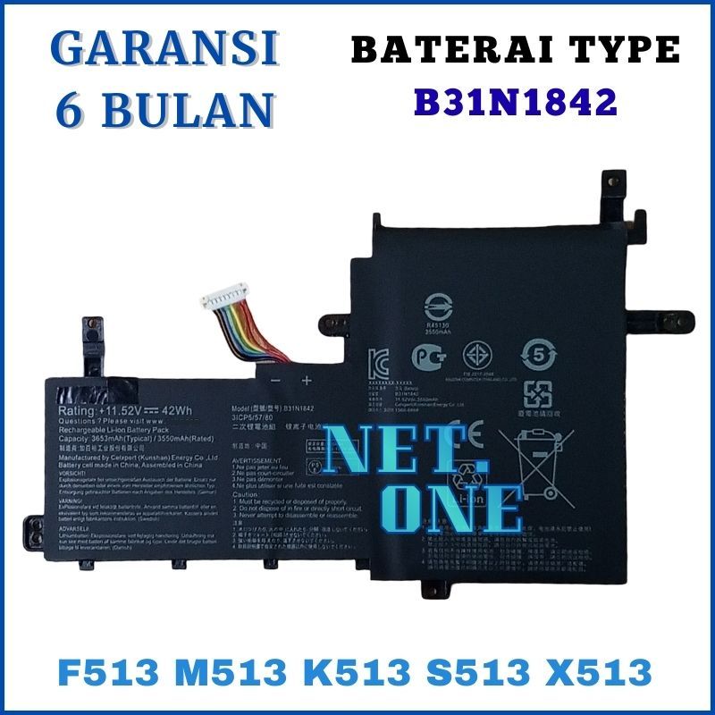 Baterai Laptop Asus VivoBook 15 M513U M513UA M513 M513I M513IA B31N1842 -NETONE