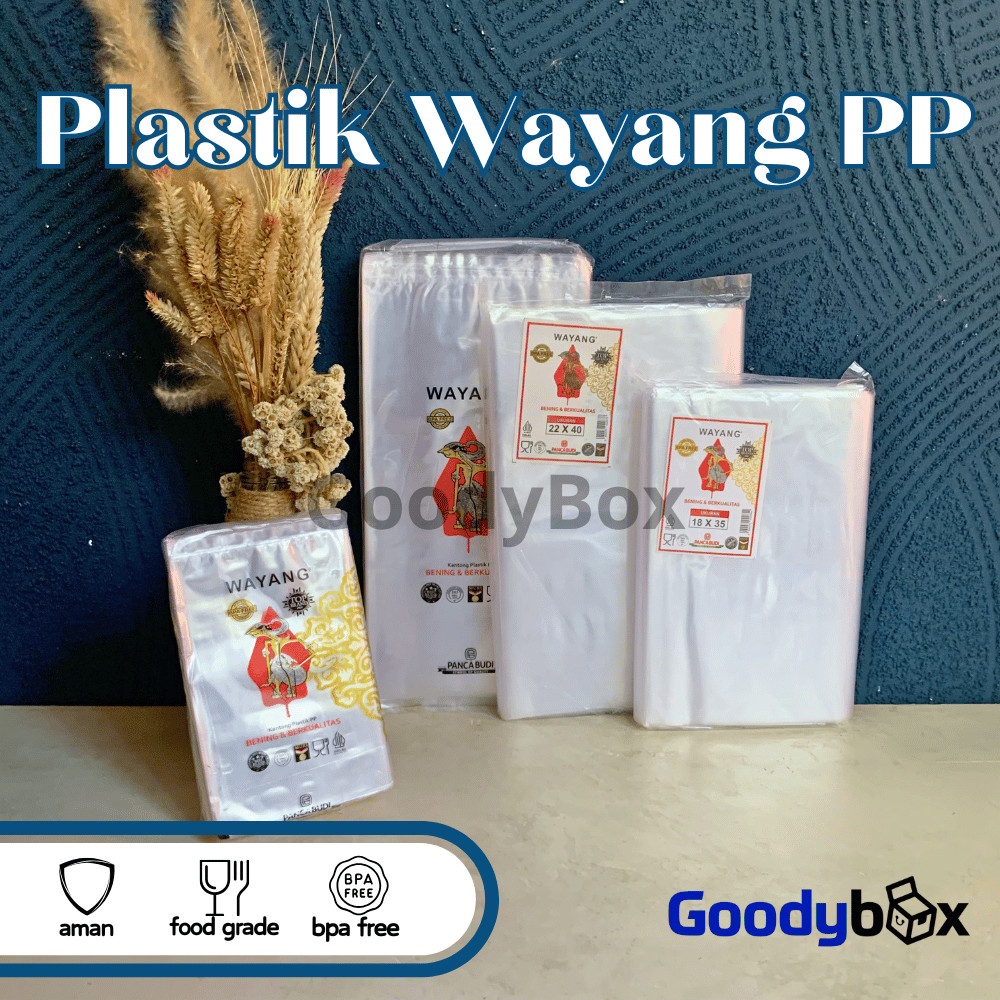 GoodyBox - Plastik PP Wayang Tebal Bening / Plastik Jajan Plastik Laundry / Plastik Tebal Jajan