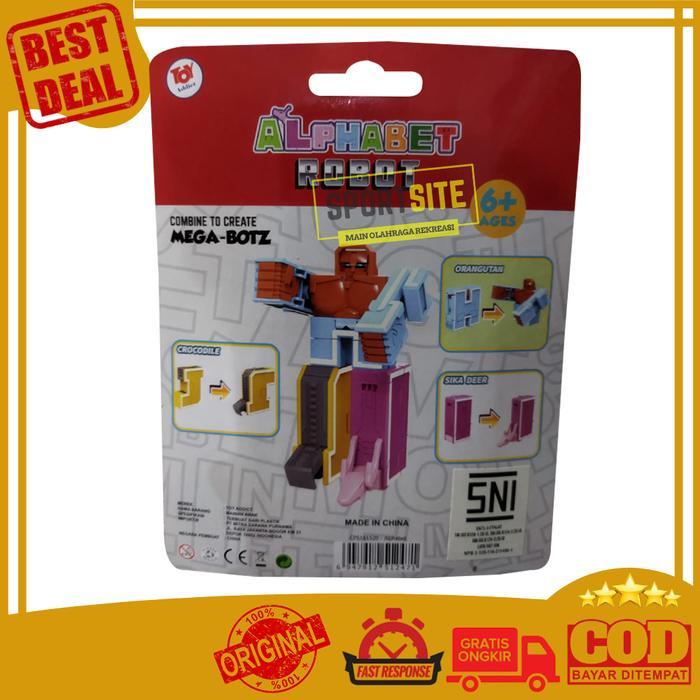 Best Seller Mainan Anak Huruf Alphabet Robot Dinosaurus Transformer Edukasi Tobot - HIJ