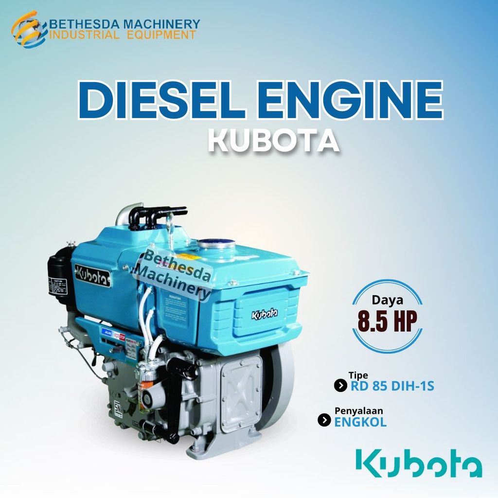 Mesin Diesel 8.5 HP / 8.5 PK Diesel Kubota RD 85 DIH-1S